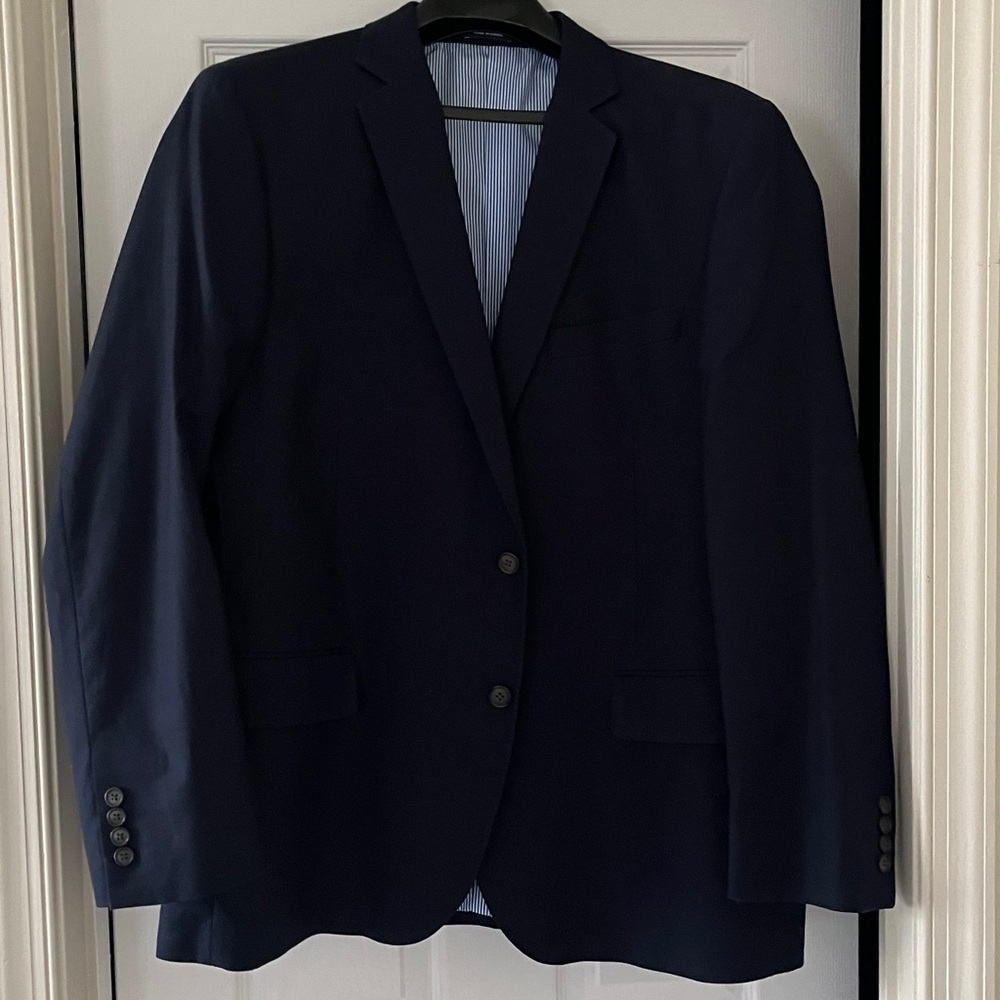 Signature Blue and White Striped Blazer